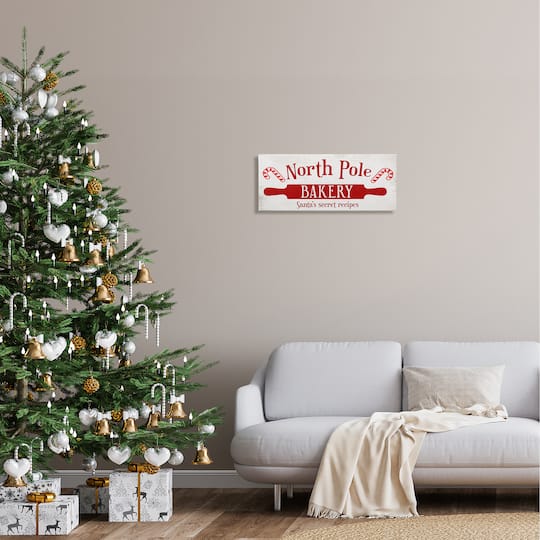 Stupell Industries North Pole Bakery Kitchen Sign Canvas Wall Art